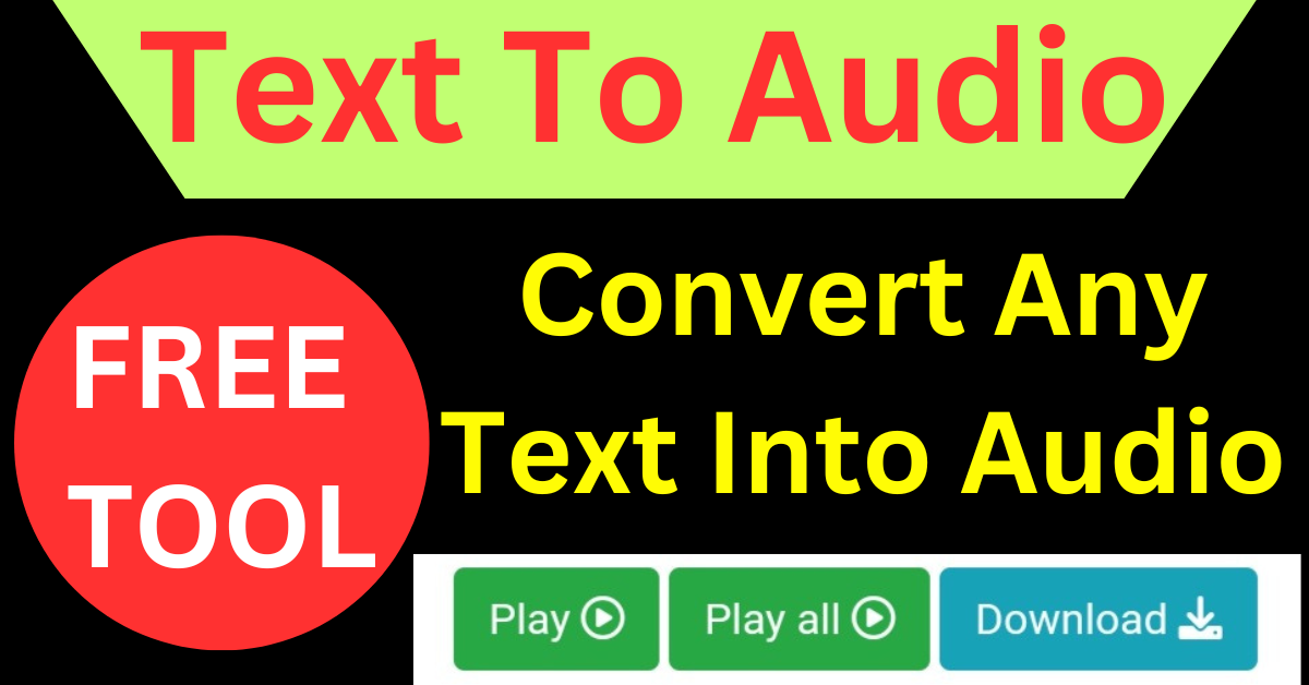 free text to speech tool